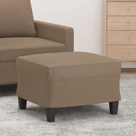 Repose-pied, Tabouret Pouf, Tabouret Bas pour Salon ou Chambre Cappuccino 60x50x41 cm Similicuir LKF26407 (1/5)