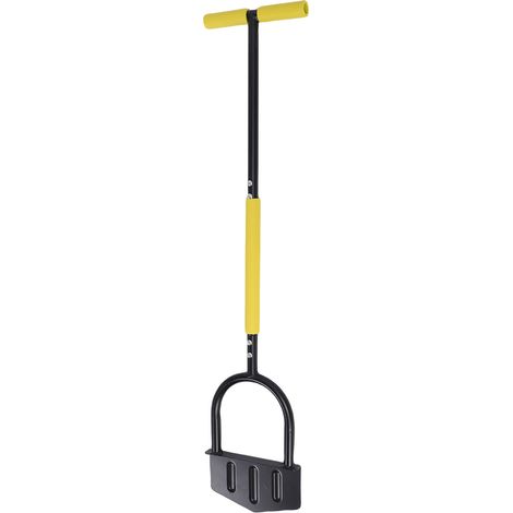 Outil de bordure de pelouse en acier inoxydable avec poignée en T, demi-lune pour jardin, massif floral, trottoir et allée (1/5)