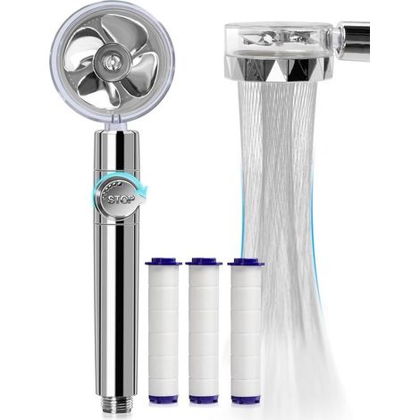 Cabezal de ducha de alta presión, cabezal de ducha ahorrador de agua, cabezal de ducha antical para baño con manguera y 3 filtros de algodón. (1/5)