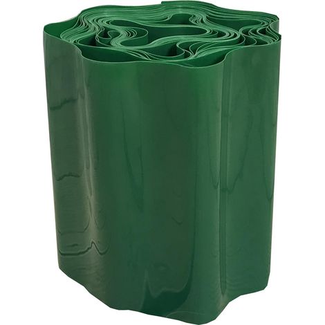 Green Plastic Garden Lawn Edging (9m x 15cm Roll) (1/5)