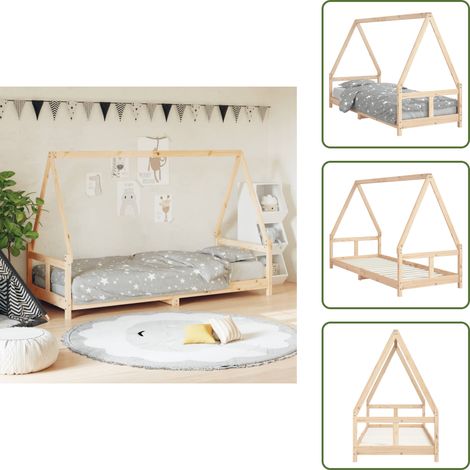 Massivholz - vidaXL Kinderbett 80x200 cm Massivholz Kiefer - Kinderzimmer (1/5)