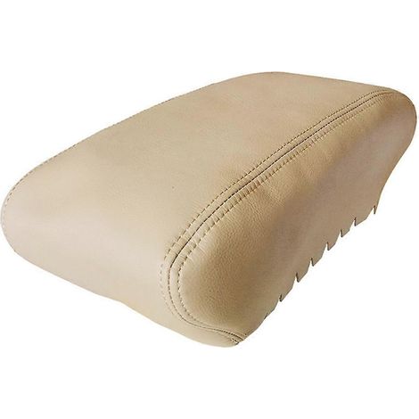Housse de protection pour panneau d'accoudoir de console en cuir microfibre beige (1/5)