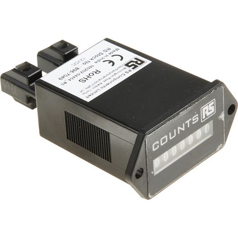 Compteur RS PRO Impulsion 12 V c.c. Numérique 7 digits ( Prix pour 1 ) (1/4)