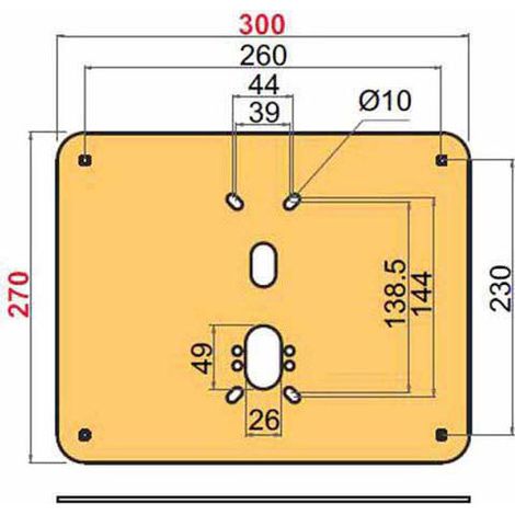 Placa de refuerzo para basculantes, placa A2466 Disec