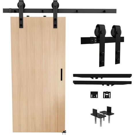 Sliding Door Kit 230 cm with Soft-Close Soft-Close Ultra-Quiet Simple Door System with No Drilling for 115 cm Openings Easy to Disassemble (1/5)