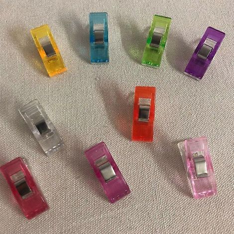 Lot de 20 pinces à coudre (couleurs assorties), pinces à coudre le tissu, pinces multifonctions pour la couture, pinces de bricolage pour la couture, fixation de vêtements (1/5)