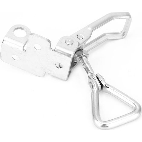 Loquet fermoir inox 304 réglable verrous boucle poli pour engins construction véhicules quincaillerie maison avec plaque 1+1 (1/5)