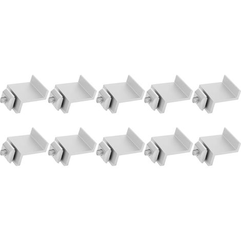 10er-Pack Aluminium-Montagehalterungen für Photovoltaik-Solarmodule, wasserdichte Z-Halterung, langlebige Montage (1/5)