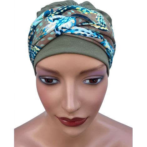 Turban pour femme Lena 002-455, foulard en coton, également adapté après une chimiothérapie. (1/5)