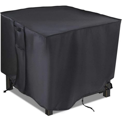 Housse Pour Table De Foyer Au Gaz - Imperméable Coupe-Vent Anti-UV - Compatible Avec Foyers Extérieurs Carrés - Taille Unique (1/5)