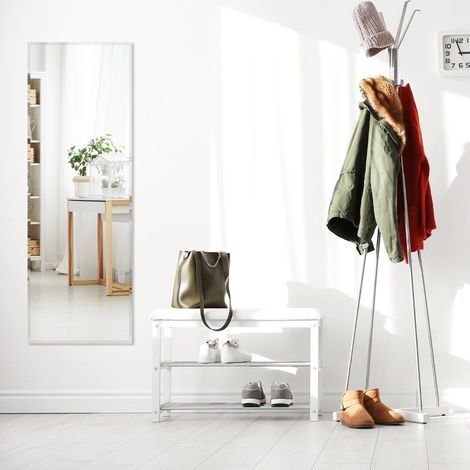 Espejo de pared rectangular de cuerpo enteroespejo de cuerpo entero con borde biselado 110 x 38 cm