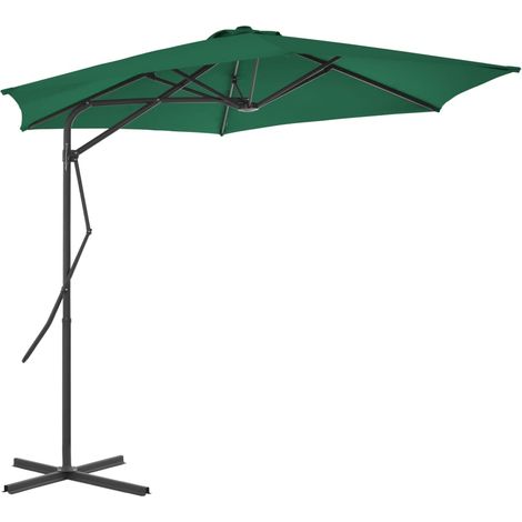 Maison Exclusive - Sonnenschirm mit Stahl-Mast 300 cm Grün