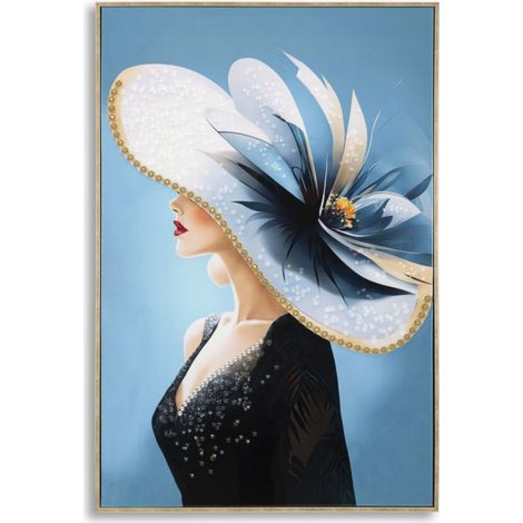 Peinture sur toile laquée avec cadre -B- 62 x 4 x 92 cm (1/5)