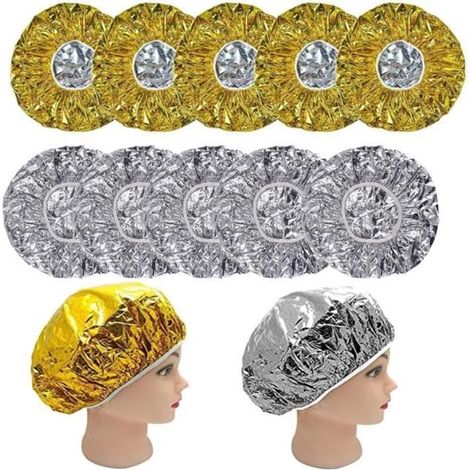 Chauffant pour Soins Capillaires 10pcs Bonnet Aluminium Cheveux Bonnet Chauffant Cheveux Soin Aluminium Bonnet Chauffant -yd (1/4)