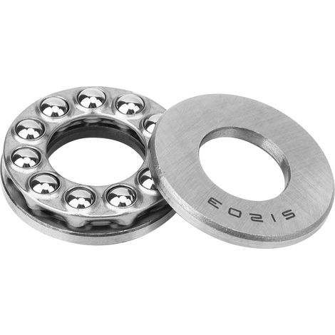Lot de 5 roulements à billes axiaux de butée 51203 pour rail convexe, accessoires industriels (1/5)
