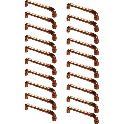 Lot de 20 Poignées simple en Cuivre - Entraxe 492 mm - Ø14 - Arcanaute (1/5)