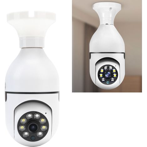 Caméra de surveillance intérieure sans fil 3MP 23041296, type ampoule, contrôle Wi-Fi, rotation à 360°, tension d'entrée 110-240 V (1/5)