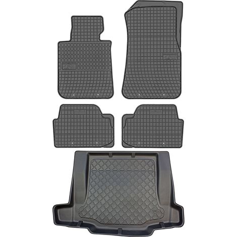 BMW Serie 1 E87 Hatchback de septiembre de 2004 a 2011. Juego de alfombrillas de goma para coche y alfombrilla para maletero. (1/5)