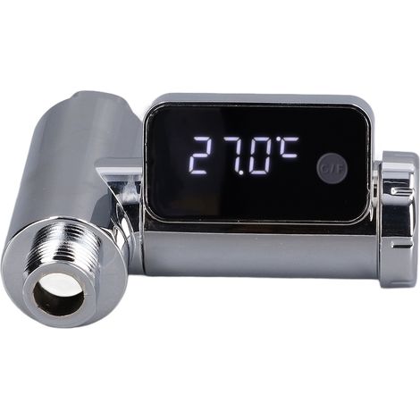 Thermomètre de Douche Numérique LED G1/2 pour Salle de Bain - Affichage Température Eau Sécurisé Enfants Adultes
