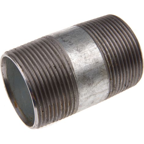 Mamelon BSPT 1-1/2" mâle x BSPT 1-1/2" mâle, Galvanisé ( Prix pour Paquet de 2 )