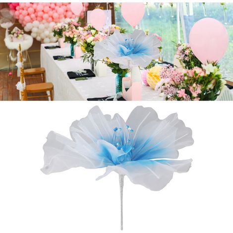 Blumen für Brautschleier, handgefertigte Seidenblumen, Fotografie, Fensterdekoration, Bühnenbild, Gangblumen, blaue Blumen für Schleier (1/5)