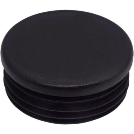 Lot de 20 inserts de tubes ronds de 60 mm, bouchons de poteau de clôture en plastique noir, bouchons de tuyau, noir RAL 9005 (1/5)