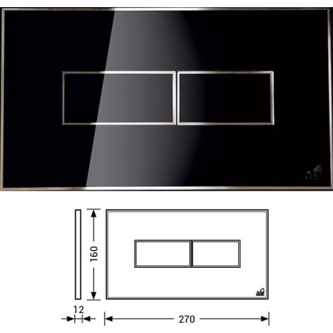 Placca Di Comando TODINI Aggancio Meccanico Compatibile Con Cassette Della Linea IDEA In Abs e Ple x iglas Nero Lucido