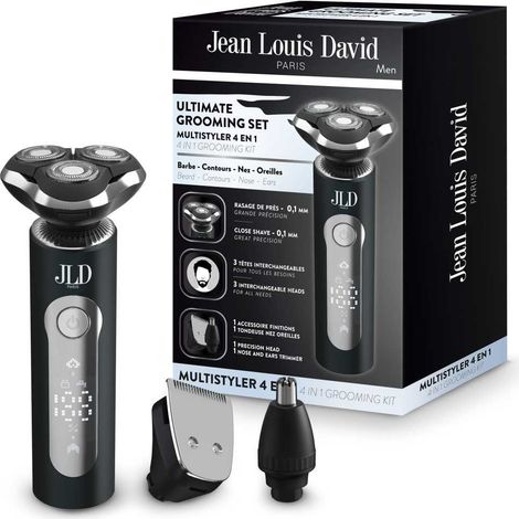 Tondeuse multifunción Jean Louis David Ultimate Grooming Set 4-en-1 Negro (1/4)