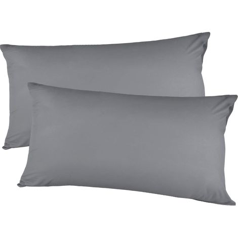 Federe in microfibra per dormire, grigie, 40 x 80 cm, 2 pezzi.
