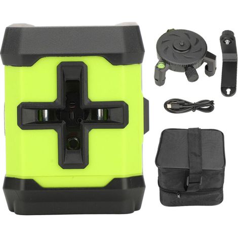 Jeffergarden Niveau laser à 2 lignes, faisceau vert, luminosité réglable, haute visibilité, étanche IP54 (1/5)