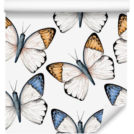 Papel pintado de mariposas exóticas para salón y dormitorio, 50x1000 cm. (1/5)