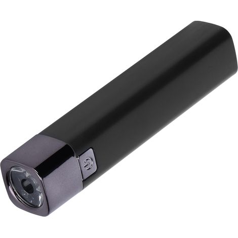 Mini lampe torche LED multifonction à lumière puissante avec entrée et sortie USB pour recharger votre téléphone (noire) (1/5)