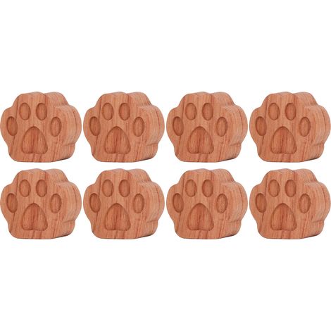Diffuseur de voiture en bois de rose naturel - Patte de chat élégant, lot de 8, design compact pour huiles essentielles (1/5)