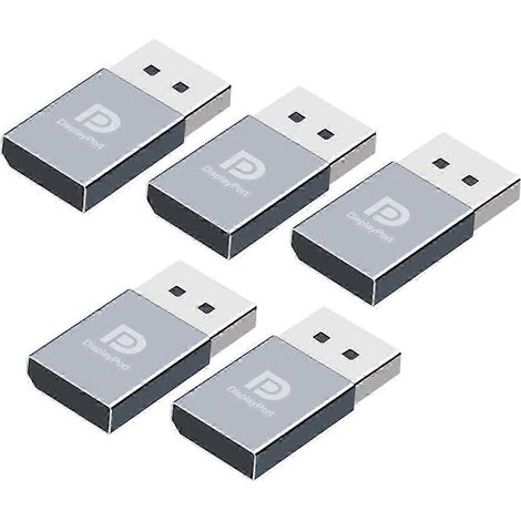 Lot de 5 bouchons factices DisplayPort 4K (DP) - Émulateur fantôme EDID pour carte graphique sans écran virtuel (1/5)