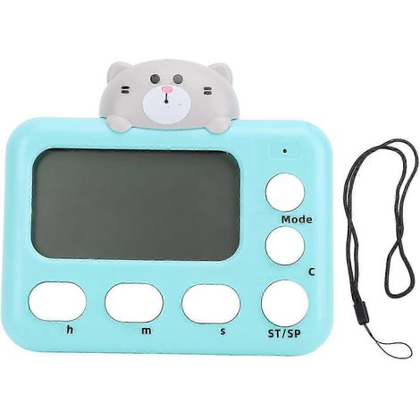 Digitaler Küchentimer aus Kunststoff, niedliches Katzenmotiv, ideal zum Kochen, Lernen und Zeitmanagement. (1/5)