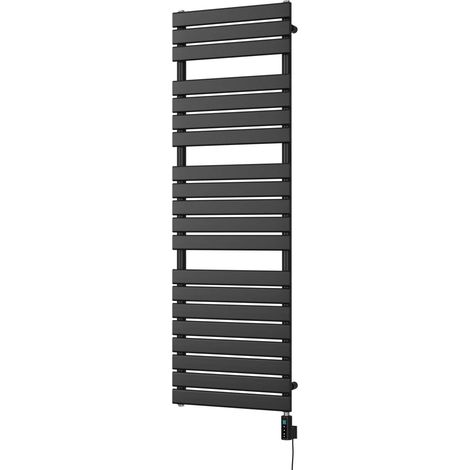 Typhoon - Black Electric Towel Rail H1564mm x W500mm 900w Thermostatic WIFI (1/3)