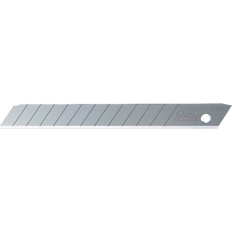 Lames de hachage OLFA 9 mm en acier inoxydable, paquet de 10. (1/2)