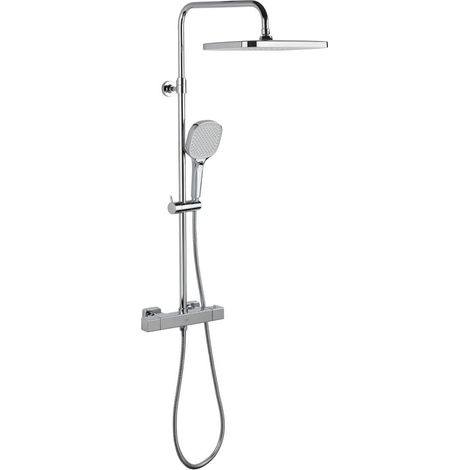Swiss Aqua Technologies Ensemble de douche mural 3 jets avec mitigeur thermostatique, chrome (SATSSTZ)