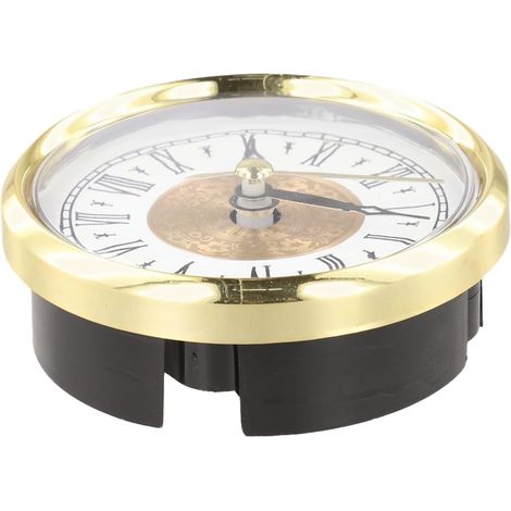 Mouvement d'horloge à quartz DIY avec garniture argentée de 80 mm, chiffres arabes et romains, joint en caoutchouc, convient aux trous de 73 mm pour décoration intérieure, projets (1/5)