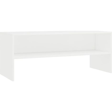 Mobile TV multimediale scaffale per televisione televisione buffet sala da pranzo soggiorno camera da letto 100 x 40 x 40 cm pannelli compositi bianco 020025527