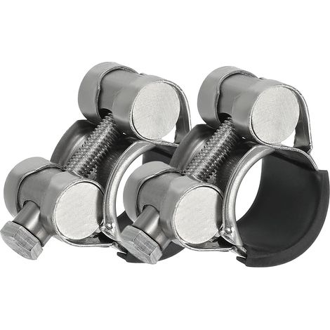 T-Bolt Hose Clamp 17-19mm, 2 Pack with Rubber Cushion for 304 Stainless Steel Intercooler Pipes, Radiator Clamp Fits 0.67"-0.75" Pipes (1/5)