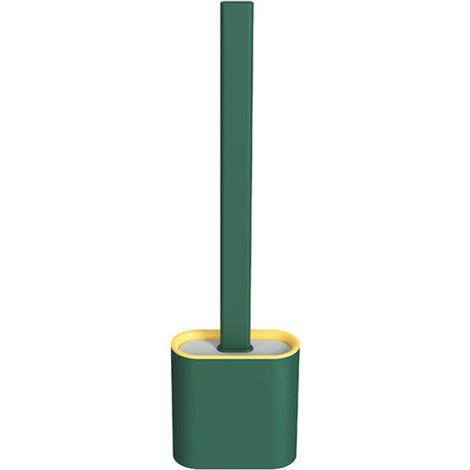 BROSSE WC : Brosse WC flexible en silicone ultra-hygiénique de couleur verte (1/5)