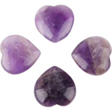 Cœur en Fluorite Améthyste Naturelle, Pierre de Cristal Brut pour la Décoration Maison, Pierre de Guérison en Forme de Coeur, Minéral Énergétique, Décor Foyer (1/5)