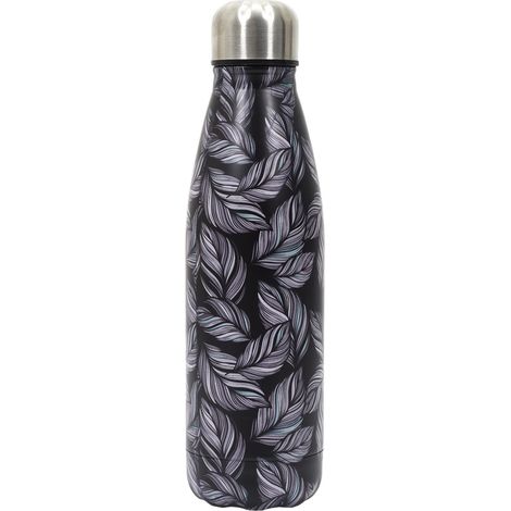 Borraccia termica Flower nera 500ml (1/4)