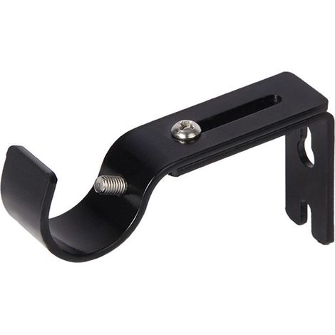 4 Pcs Support Tringle Rideaux Réglable avec 8 Vis Support Mural Barre Rideau Extensible en Acier Inoxydable ,noir,8.8-11.524.6cm (1/3)