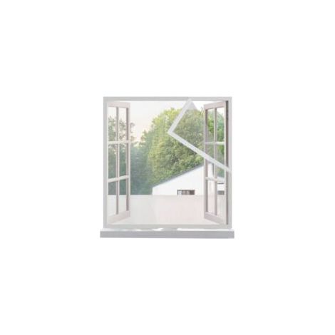 Zanzariera per finestra, non necessita di foratura, zanzariera autoadesiva 130x150 cm bianca - Crezuo