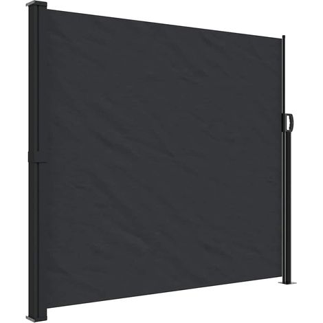 Tenda da Sole  Tenda parasole Laterale Retrattile Nera 180x600 cm (1/4)
