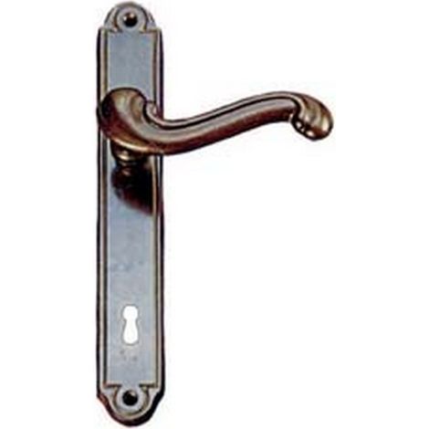 4PA MANIGLIA BAROCCO CON PLACCA IN OTTONE - mm.90