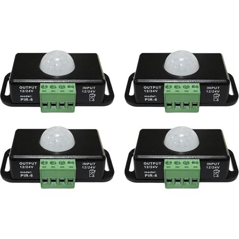 Filiyano-Détecteur de mouvement LED 12 V/24 V CC, boîtier du détecteur de mouvement, interrupteur à détecteur de mouvement infrarouge PIR, variateur (1/5)