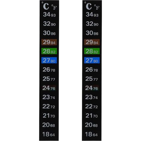2 Thermomètre, Autocollant Digital, Mesure 18-34℃, Format Compact 130x18mm, Aquarium Vinification (1/5)